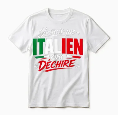 Je Suis Un Italien Qui Déchire Humour Italie Cadeau Unisex T-Shirt - White