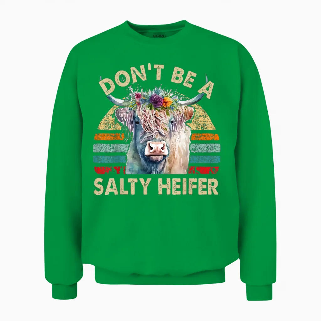 Highland Cow Farm & Country Gift Unisex Sweatshirt in Irish Green