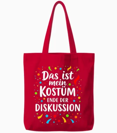 Das Ist Mein Kostüm Ende Der Diskussion Carnival T-Shirt, Black Tote Bags - Red