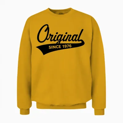 Original Since 1976 (year of Birth, Birthday / B) Unisex Sweatshirt - Gold