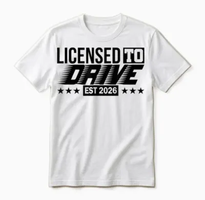Driver's License | Passed Examination Driver License 2026 Unisex T-Shirt - White