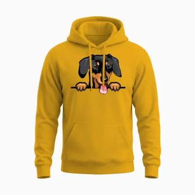 Dachshund Dog Unisex Hoodie - Gold