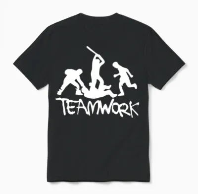 Teamwork Funny Unisex T-Shirt - Black