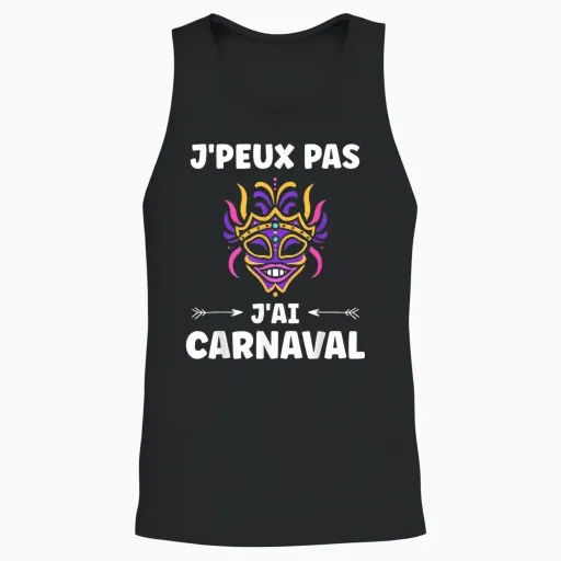 Fancy Dress Carnival Humour J'peux Pas J'ai Carnival T-Shirt, Black, S Unisex Tank Top - Black