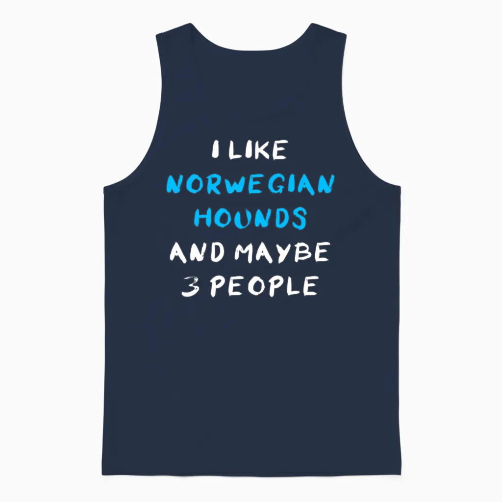 Norwegian Hound Funny Unisex Tank Top in Navy