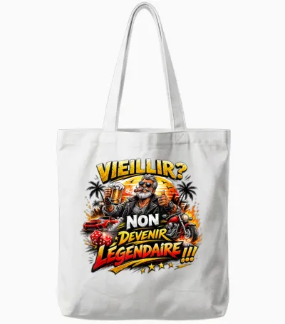 Cadeau Anniversaire Homme Original Humour Devenir Légendaire Tote Bags - White