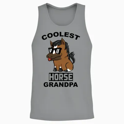 Coolest Horse Grandpa Unisex Tank Top - Sport Grey