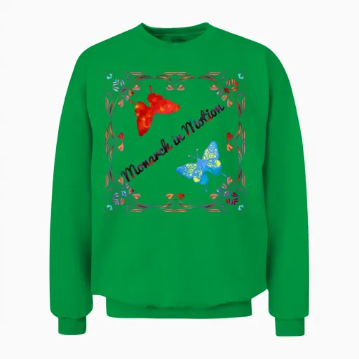 Butterfly Unisex Sweatshirt in Irish Green
