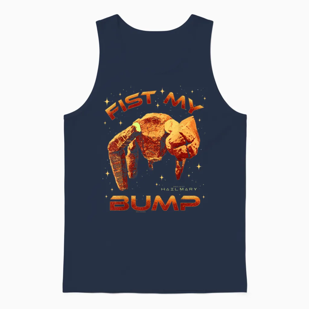 Project Hail Mary Fist My Bump Rocky the Alien Unisex Tank Top in Navy