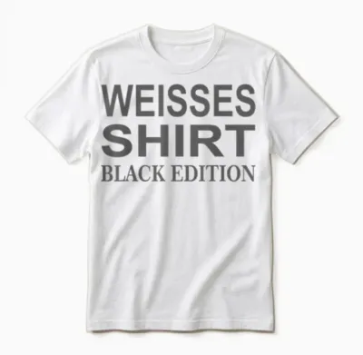 Funny Slogan White Shirt Black Edition Unisex T-Shirt - White