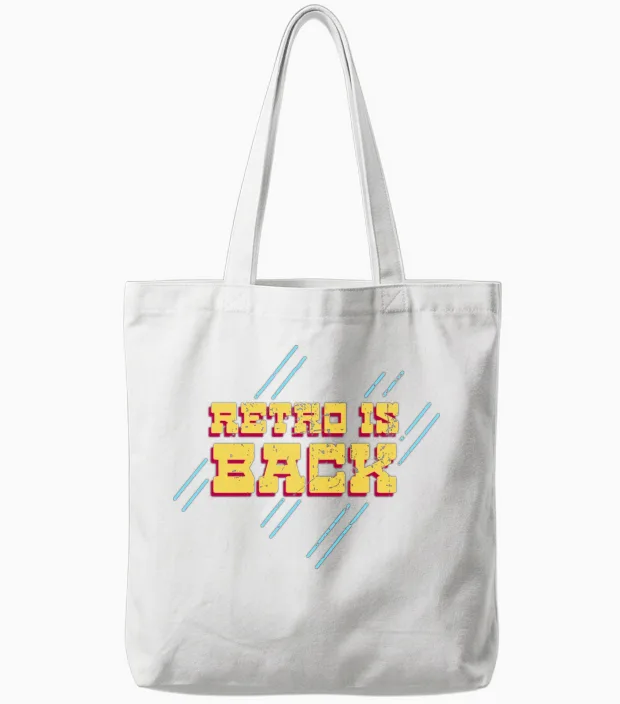 Nostalgia Retro Is Back Tote Bags - White