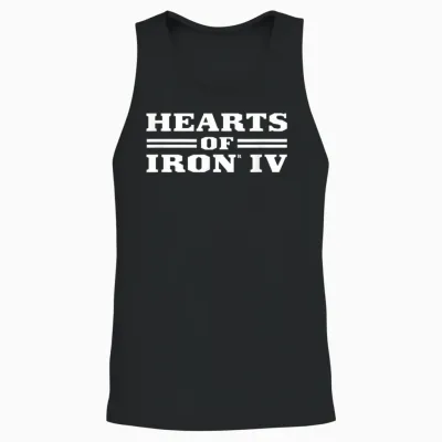 Hearts of Iron Iv Logo White Strategy Game Unisex Tank Top - Black