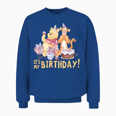 Disney Winnie the Pooh It's My Birthday Unisex Sweatshirt - Royal