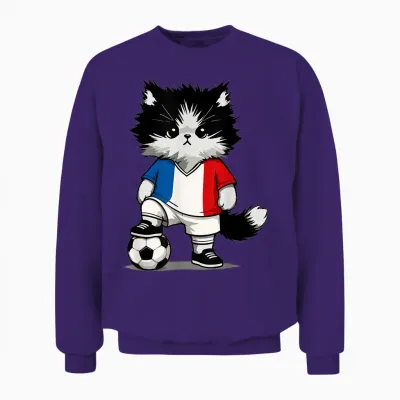 French Flag Men Women Children France Unisex Sweatshirt - Purple