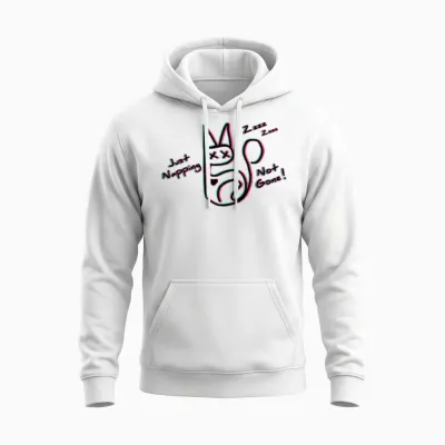 Just Napping Not Gone :for Cat Lovers1 Unisex Hoodie - White