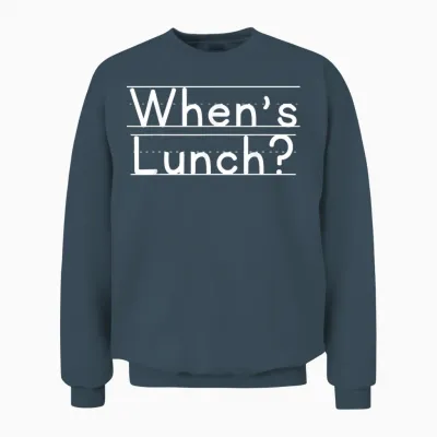 When's Lunch Unisex Sweatshirt - Dark Heather