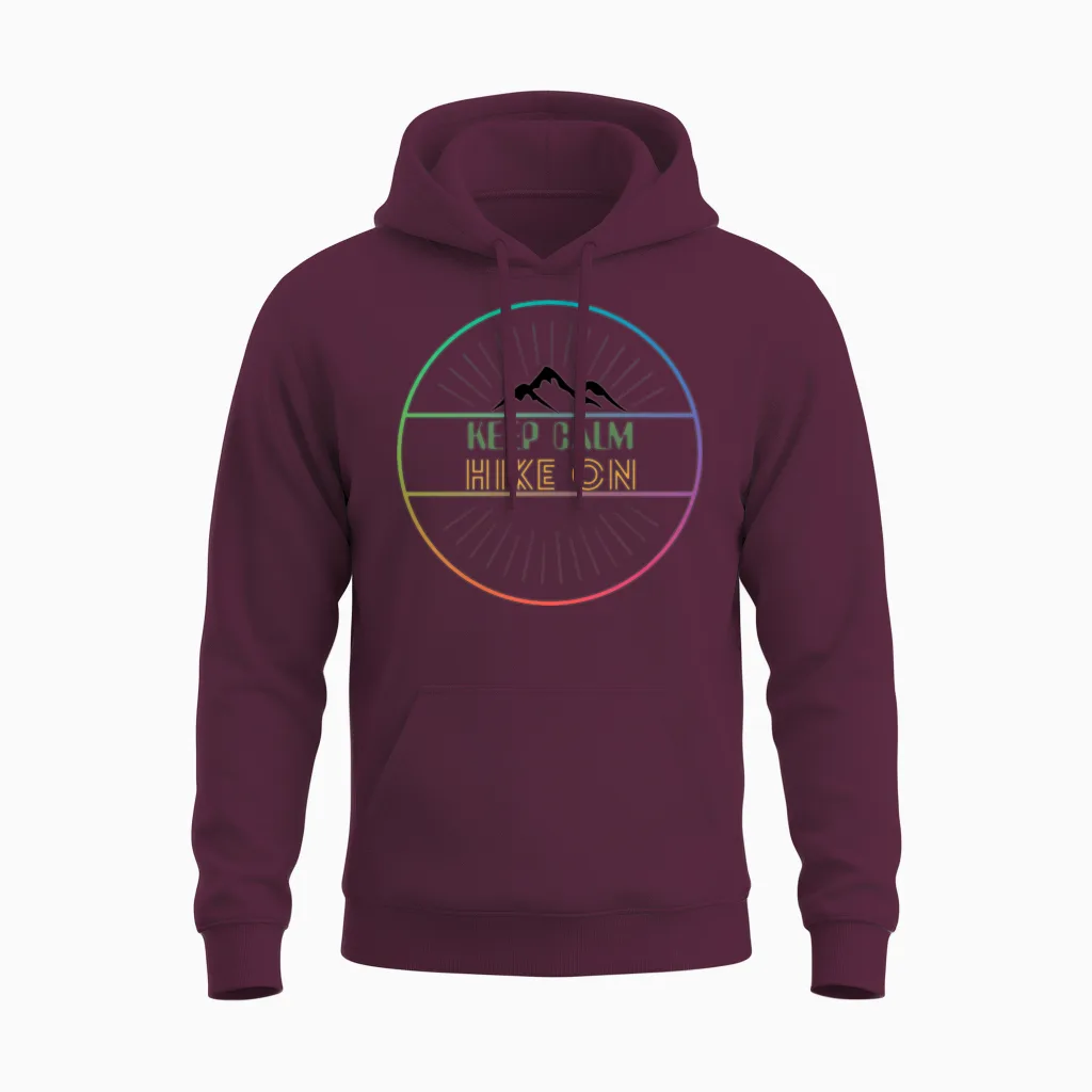 Hike On - Hiking & Outdoors Unisex Hoodie in Maroon
