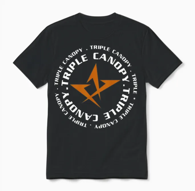 Triple Canopy Double White Unisex T-Shirt in Black