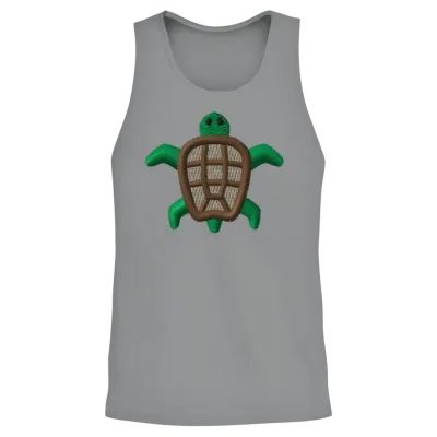 Turtles Embroidered Unisex Tank Top - Sport Grey