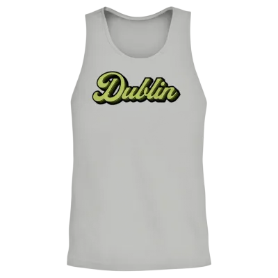 Dublin Retro Script Unisex Tank Top - Ash