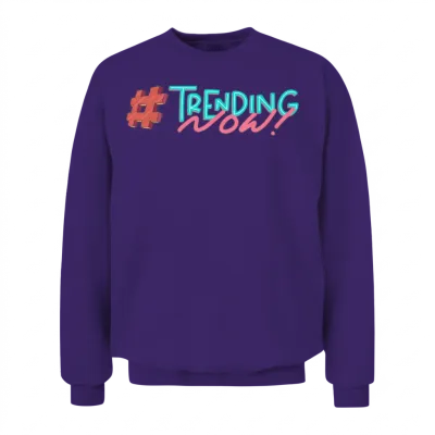 Trending Now Hashtag Unisex Sweatshirt - Purple