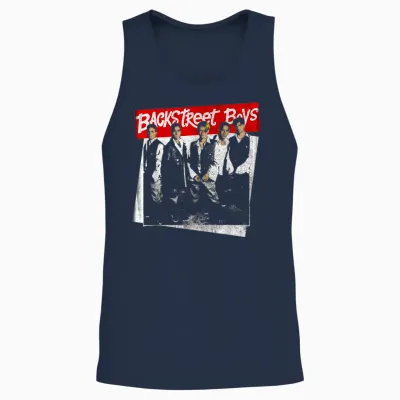 Backstreet Boys Vintage Photo Unisex Tank Top - Navy