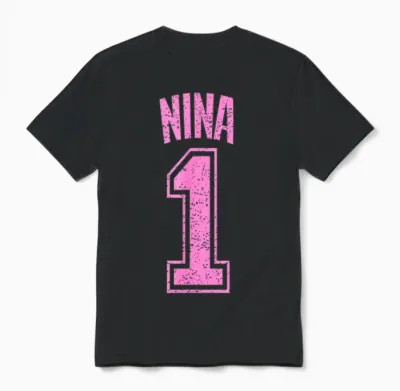 Nina Supporter Number 1 Größter Fan Unisex T-Shirt - Black