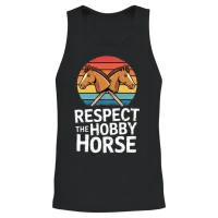 Respect the Hobby Horse Lovers Unisex Tank Top - Black – 2