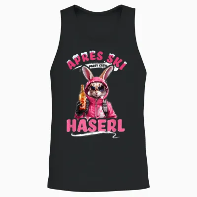 Apres Ski Haserl Rabbit Skihaserl Women's Party Crew T-Shirt, Black Unisex Tank Top - Black