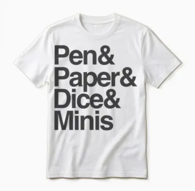 Pen Paper Dice Minis Unisex T-Shirt - White