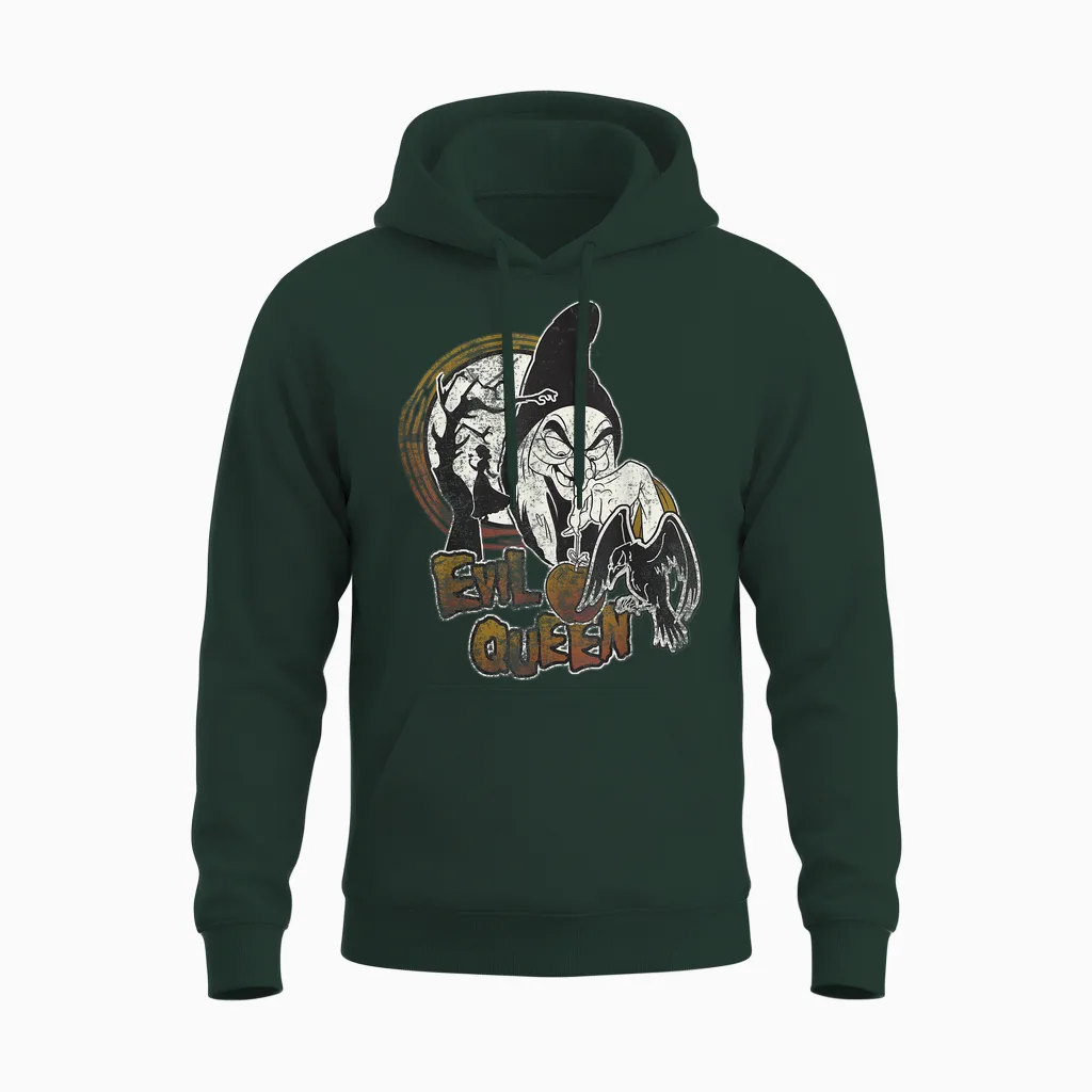 Disney Snow White Witch Poison with Apple Graphic T-Shirt, Black, S Unisex Hoodie in Forest