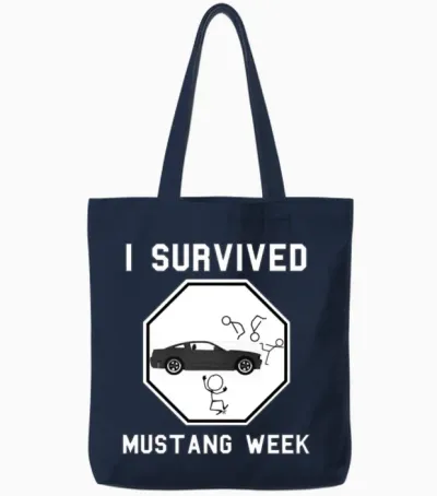 Mustang Lover - I Survived Mustang Week Tote Bags - Navy