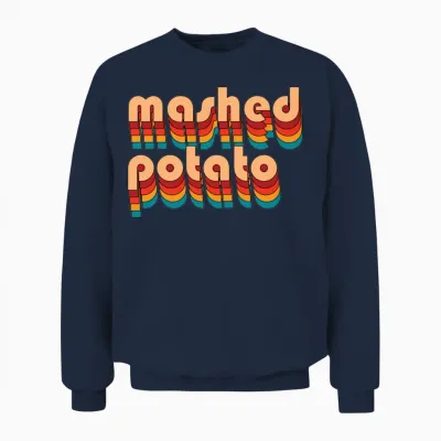 Mashed Potato Retro Colors Unisex Sweatshirt - Navy