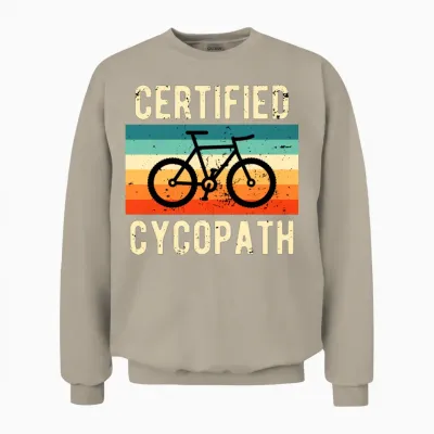 Retro Vintage Bicycle Witty Unisex Sweatshirt - Sand