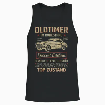 Oldtimer Im Ruhestand Pensionär Rente Rentner Spruch Unisex Tank Top - Black