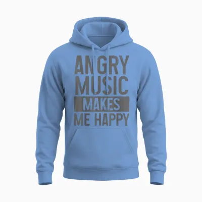 Angry Music Heavy Metal Death Metal Metalhead Metal Fan Unisex Hoodie - Carolina Blue