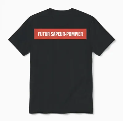 Children's Future Firefighter Design Funny Fan Unisex T-Shirt - Black