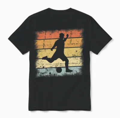 Football Retro Unisex T-Shirt - Black