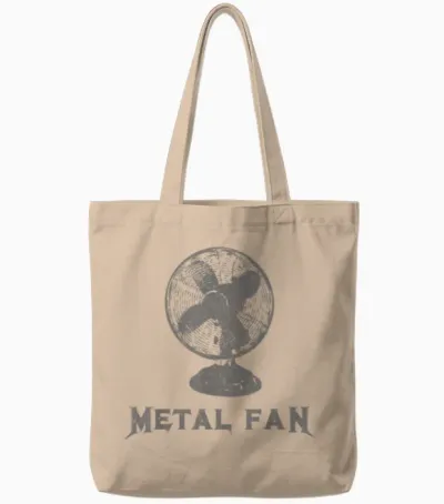 Metal Fan Funny Heavy Metal Music T-Shirt Small Tote Bags - Natural