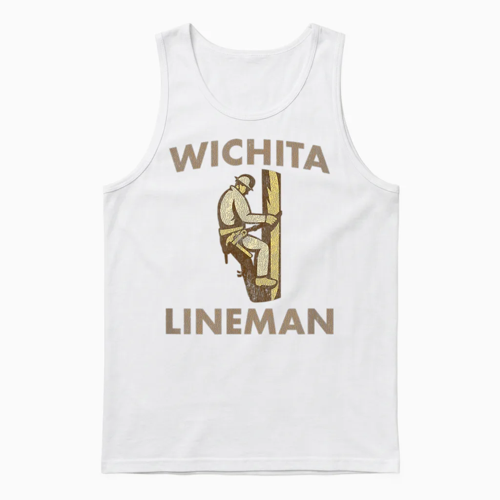 Lyriclyfe - Sweatshirt - Wichita Lineman Unisex Tank Top in White