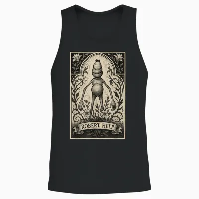 Marcus the Worm Meme I Don't Like This Rock Meme Brainrot Unisex Tank Top - Black