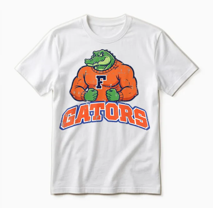 Gator Aligator Women Men Kids Boys Girls Youth Teen Unisex T-Shirt in White