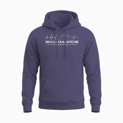 Kilimanjaro Kilimandscharo Kibo Afrika Berggipfel Herzschlag Unisex Hoodie - Heather Sport Dark Navy