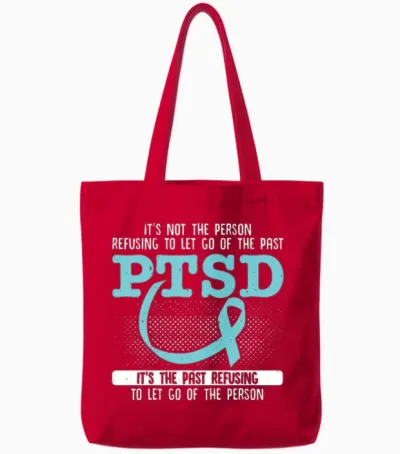 Ptsd 22 Veterans, Navy, Army Tote Bags - Red