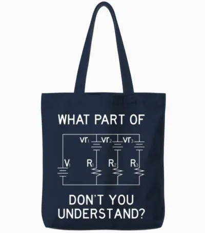 Electrician Electrical Engineer Engineering Tote Bags - Navy