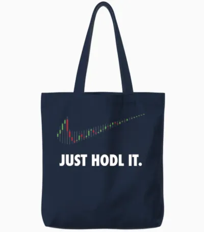 Bitcoin Crypto Blockchain Money Gif Christmas Tote Bags - Navy