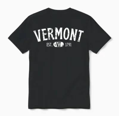 Vermont Retro Vintage Vt Unisex T-Shirt - Black