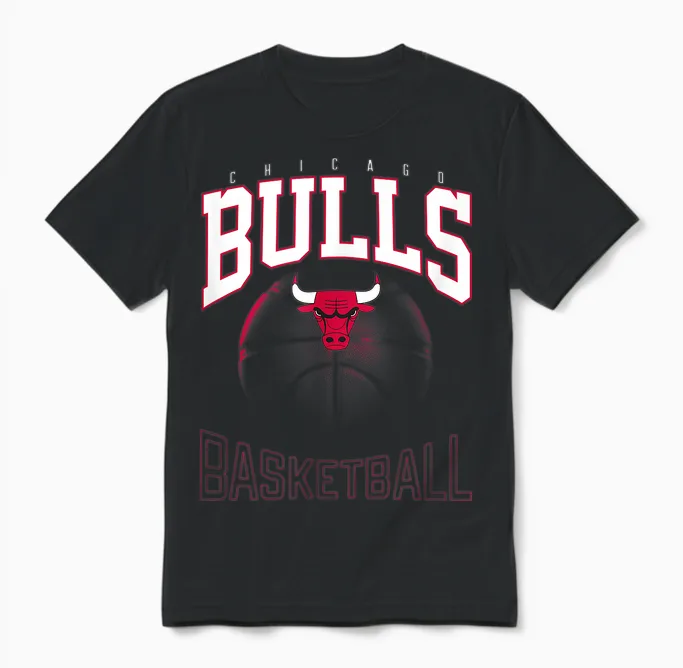 Fichiers Officiels Chicago Bulls X De La Nba Unisex T-Shirt in Black