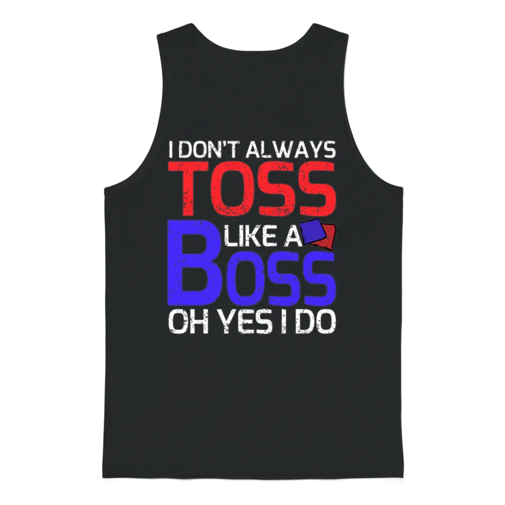 Funny Cornhole Unisex Tank Top - Black