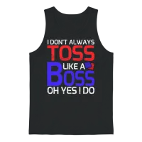 Funny Cornhole Unisex Tank Top - Black – 1
